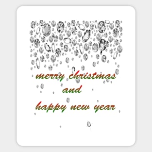 merry christmas and happy new year Sticker